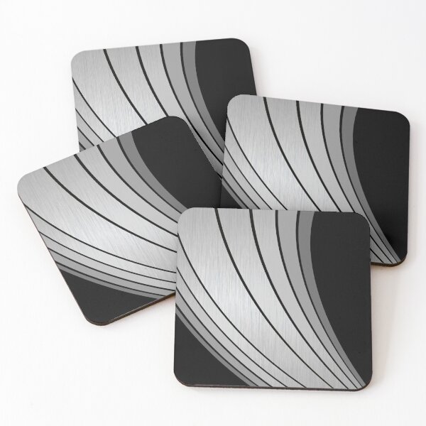 Item preview, Stripes Abstract silver Art designed and sold by Tshirtstory.