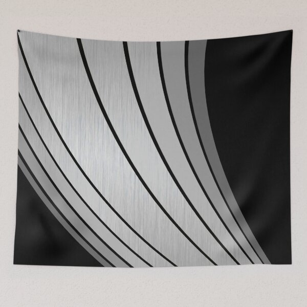 Item preview, Stripes Abstract silver Art designed and sold by Tshirtstory.
