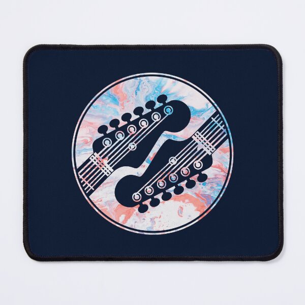 Item preview, Electric Guitar Headstock Circle Texture Dark Theme designed and sold by nightsworthy.