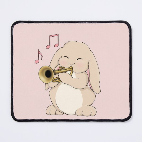 Item preview, Cute Bunny Trumpet Player - on Pink designed and sold by Jazznote.