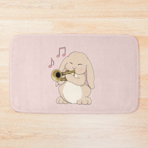 Item preview, Cute Bunny Trumpet Player - on Pink designed and sold by Jazznote.