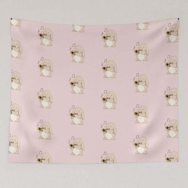 Item preview, Cute Bunny Trumpet Player - on Pink designed and sold by Jazznote.