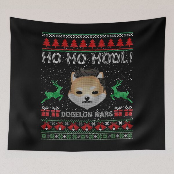 Item preview, Ugly Sweater Christmas Dogelon Mars ELON Coin HO HO HODL Crypto Token Cryptocurrency Blockchain Wallet designed and sold by AriellaGross.