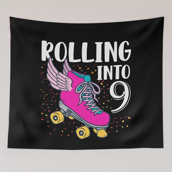 Item preview, Rolling Into 9 Years Old Girls Birthday  designed and sold by Eddie SH.