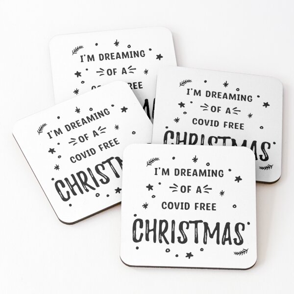 Item preview, I’m Dreaming Of A Covid Free Christmas - Black and White designed and sold by TheMajesticGoat.