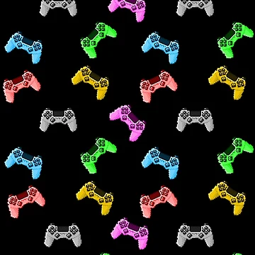 Artwork thumbnail, Retro Controller Pattern, Gaming by FNStuff