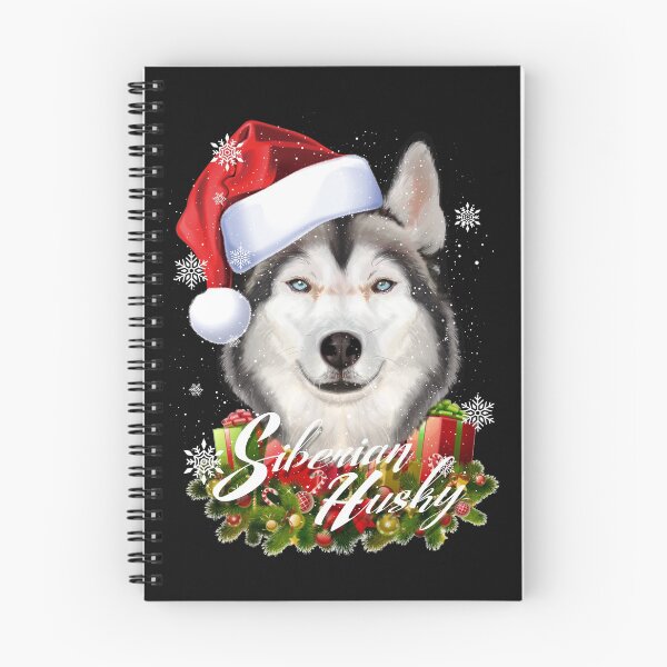 Item preview, Happy Furry White Siberian Husky Dog Christmas Santa Hat designed and sold by Barnissim.