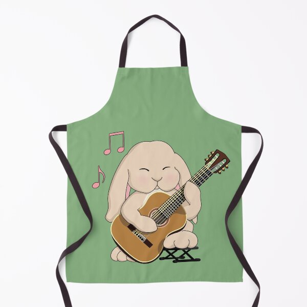 Item preview, Cute Rabbit Classical Guitar Player - on Green designed and sold by Jazznote.