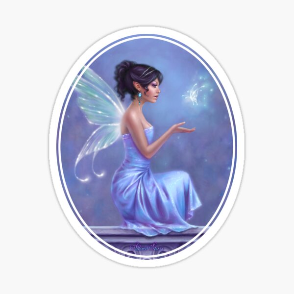 Opalite Fairy with Glowing Butterfly Sticker