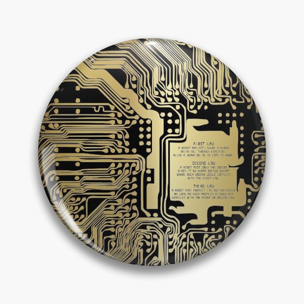 Item preview, Gold color gradient computer electronic circuit, Asimov tribute. designed and sold by angelisart.