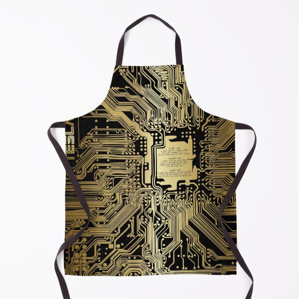 Item preview, Gold color gradient computer electronic circuit, Asimov tribute. designed and sold by angelisart.