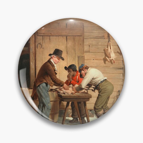 Item preview, Plucking birds for Christmas vintage painting designed and sold by Lady-Frost.