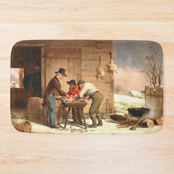 Item preview, Plucking birds for Christmas vintage painting designed and sold by Lady-Frost.