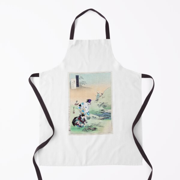 Item preview, Traditional Japanese landscape in the countryside, two young japanese ladies harvesting designed and sold by FrostMintStudio.