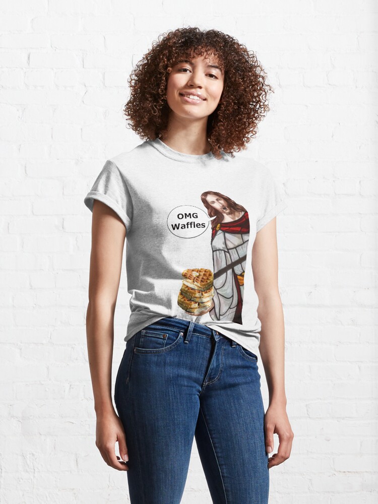 Alternate view of Jesus OMG waffles Classic T-Shirt