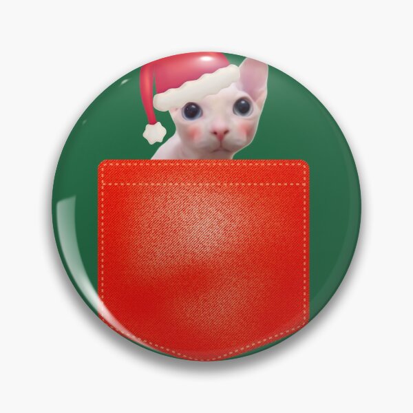 Item preview, Bingus Meme Santa Cat Meme - Christmas Cat Meme Pocket - Green designed and sold by cannevas.