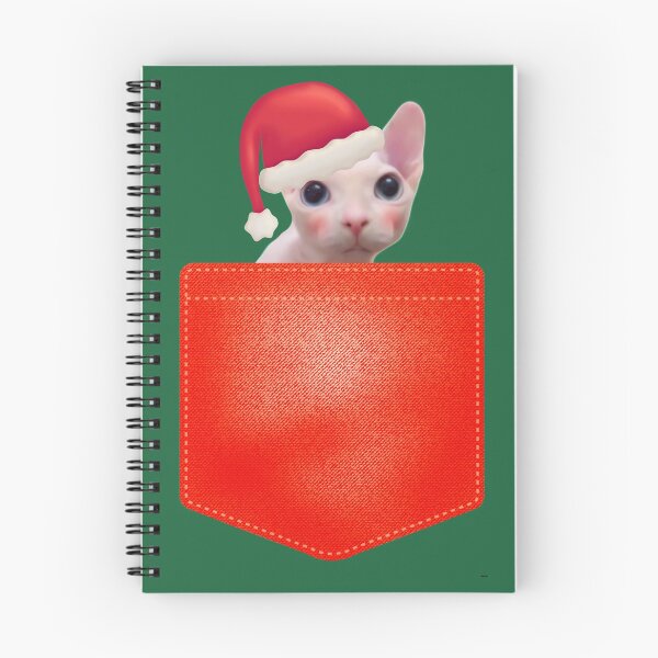Item preview, Bingus Meme Santa Cat Meme - Christmas Cat Meme Pocket - Green designed and sold by cannevas.