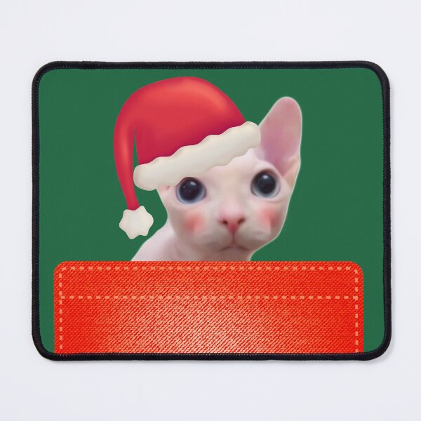 Item preview, Bingus Meme Santa Cat Meme - Christmas Cat Meme Pocket - Green designed and sold by cannevas.