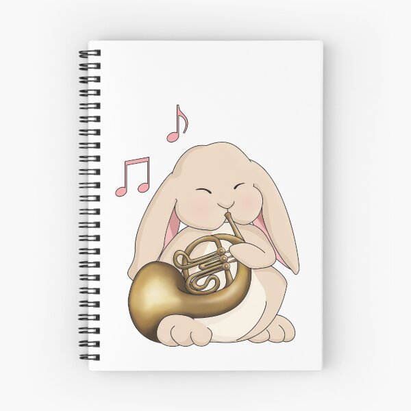 Item preview, Cute Bunny Playing French Horn designed and sold by Jazznote.