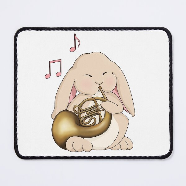 Item preview, Cute Bunny Playing French Horn designed and sold by Jazznote.