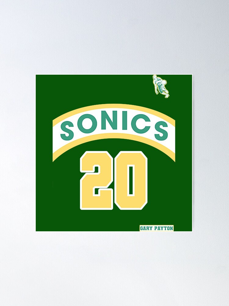 Gary Payton Retro SuperSonics Jersey 90s Style Fan Art T-Shirt