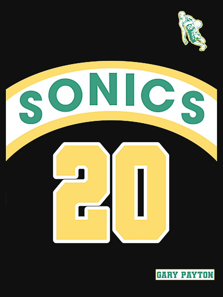 Gary Payton Retro Supersonics Jersey 90s Style Fan Art - Seattle  Supersonics - Baseball Tees