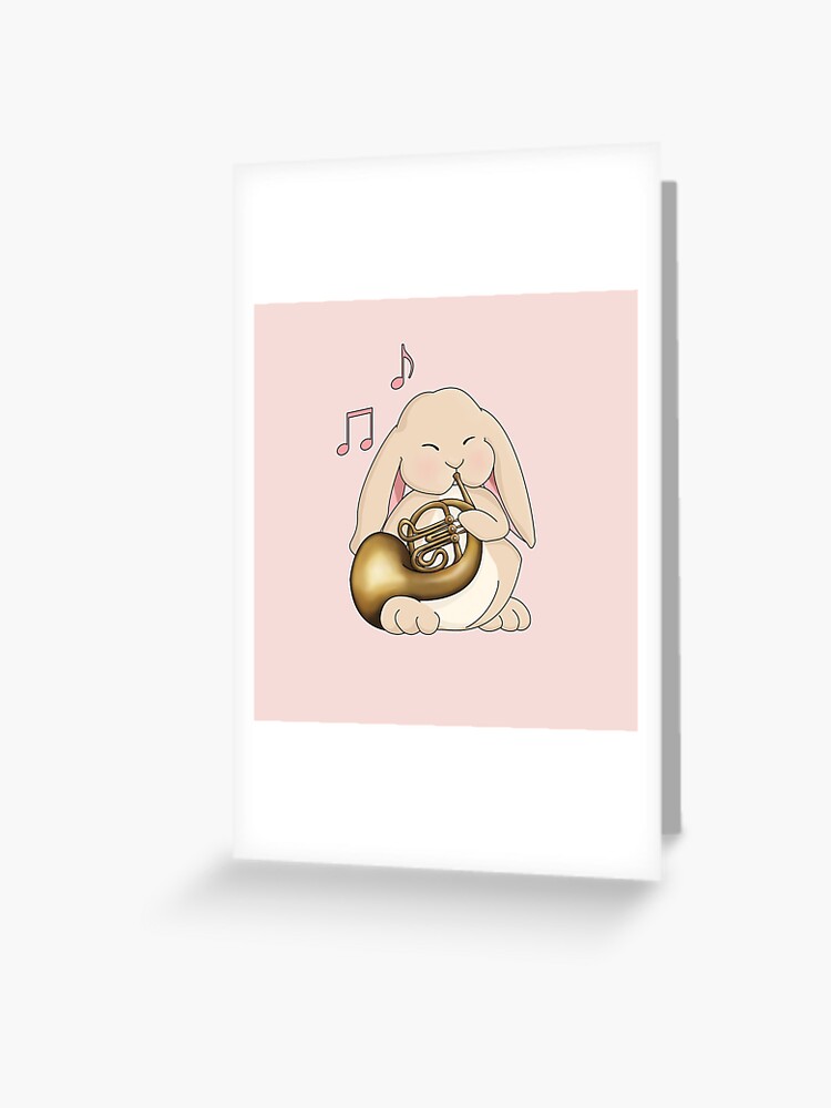 Trumpet Bunny Get Well Soon Message - Cute Bunny Rabbit Playing Trumpet  Poster for Sale by Jazznote