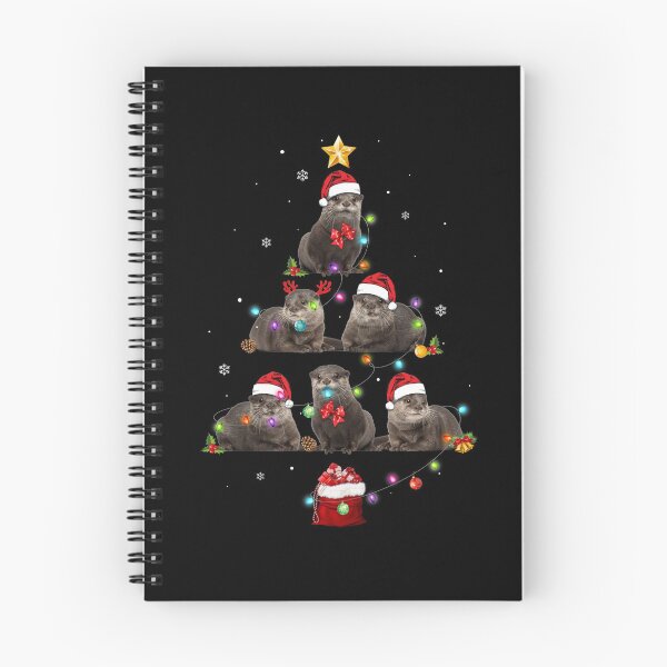 Item preview, Cute Santa Otters Christmas Tree Light Otter Lovers Xmas Matching Pajamas designed and sold by tuanitus.