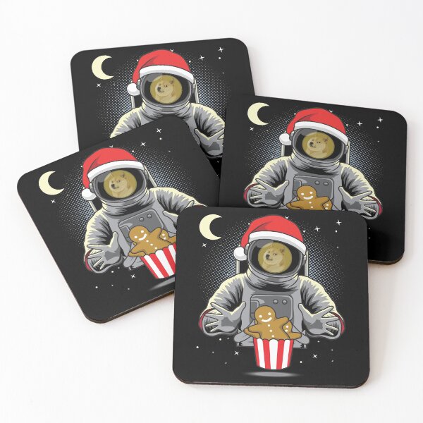Artikelvorschau, Astronaut Christmas DogeCoin DOGE To The Moon Crypto Token Blockchain Cryptocurrency Wallet entworfen und verkauft von JaxonBrown.