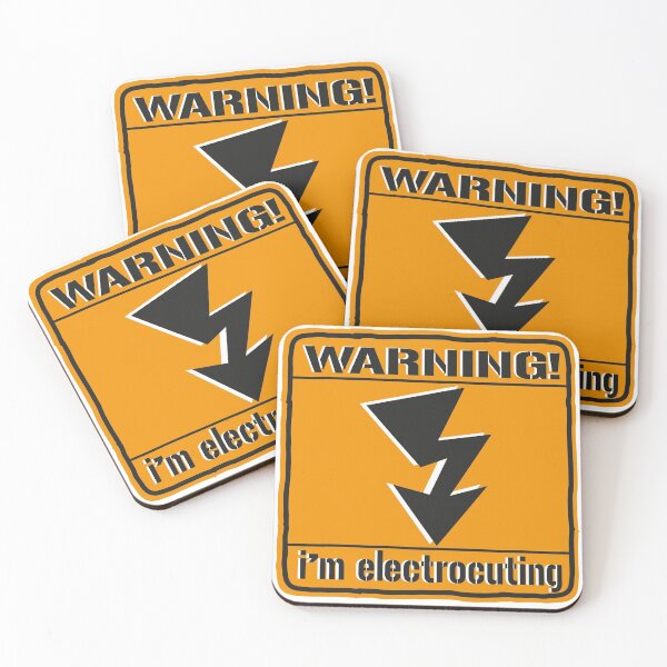 Item preview, I'm electrocuting, WARNING! symbol of danger designed and sold by victoria-volk.