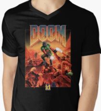 Camiseta de cuello en V Doom - 1993 Poster PC FPS