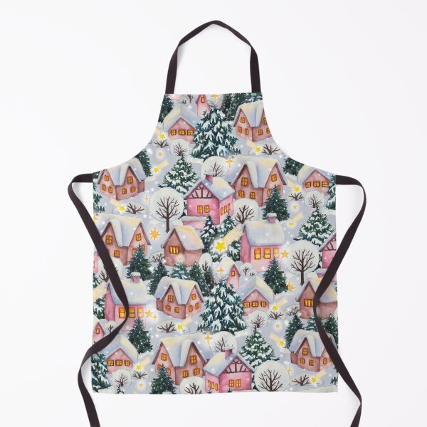 Item preview, Winter snowy houses - pink designed and sold by janeferwong.