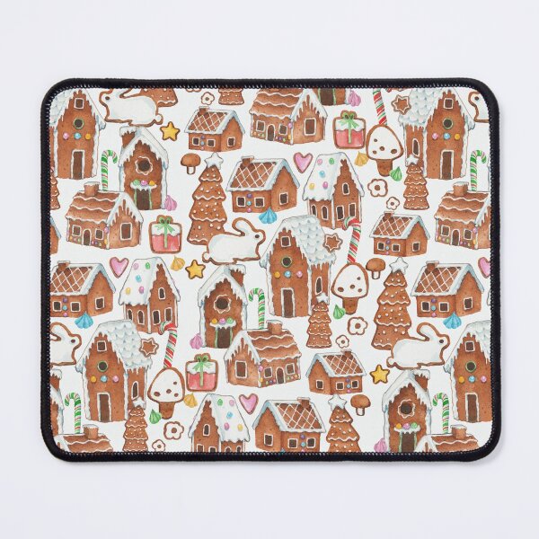 Item preview, Snowy gingerbread houses - white designed and sold by janeferwong.