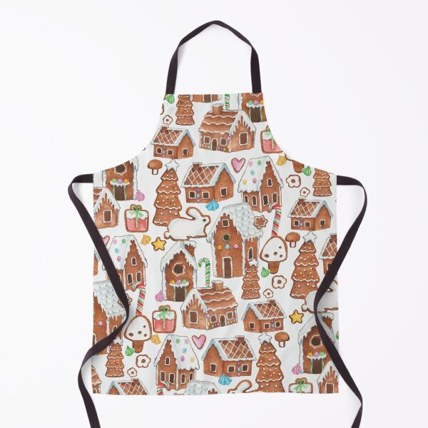 Item preview, Snowy gingerbread houses - white designed and sold by janeferwong.