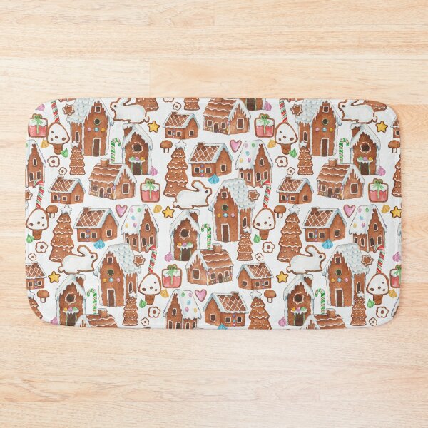 Item preview, Snowy gingerbread houses - white designed and sold by janeferwong.