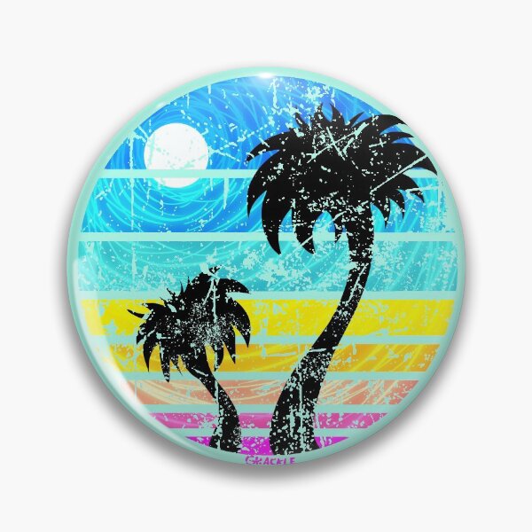 Item preview, Tropical Retro Sunset (Distressed Version) designed and sold by JanGrackle.