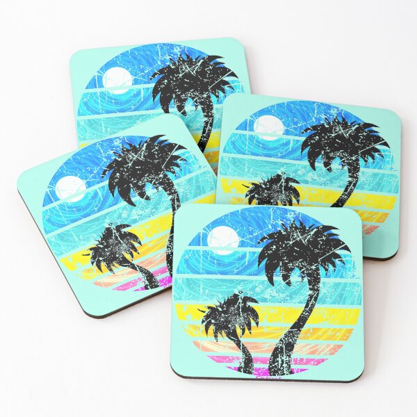 Item preview, Tropical Retro Sunset (Distressed Version) designed and sold by JanGrackle.