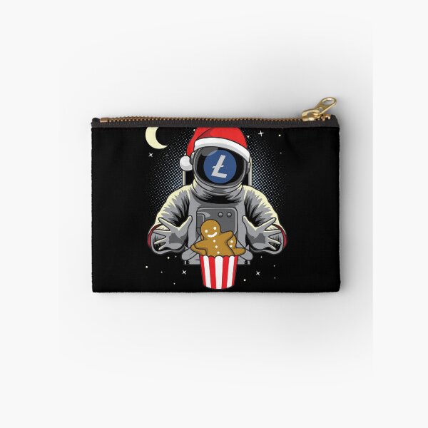 Item preview, Astronaut Christmas LiteCoin LTC To The Moon Crypto Token Blockchain Cryptocurrency Wallet designed and sold by JaxonBrown.
