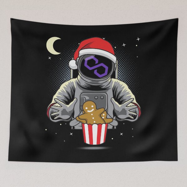 Item preview, Astronaut Christmas Polygon Matic Coin To The Moon Crypto Token Blockchain Cryptocurrency Wallet designed and sold by JaxonBrown.