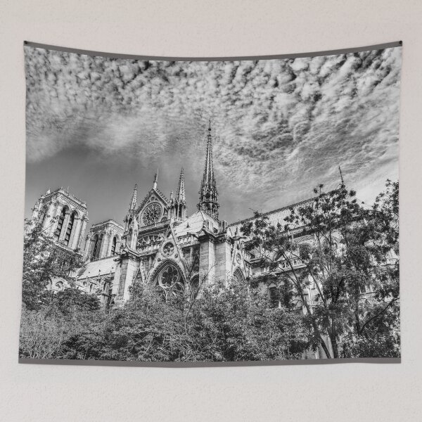 Item preview, Notre Dame de Paris, Through The Trees Black And White designed and sold by Paul Thompson Photography.