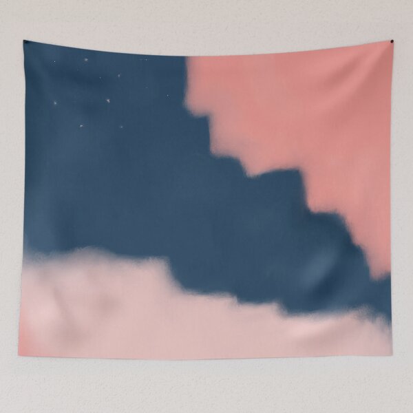 Item preview, Abstract Painting in Navy Blue and Blush Pink designed and sold by kasamor.