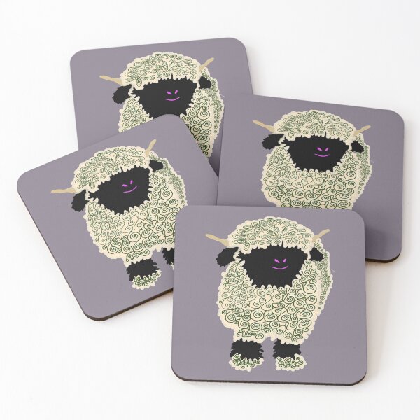 Item preview, Valais black nose sheep with pink lips - biffybobcat designed and sold by biffybobcat.