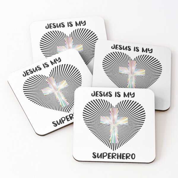Item preview, Jesus Is My Superhero - Christian Cross Love Heart Design  designed and sold by 5lav.