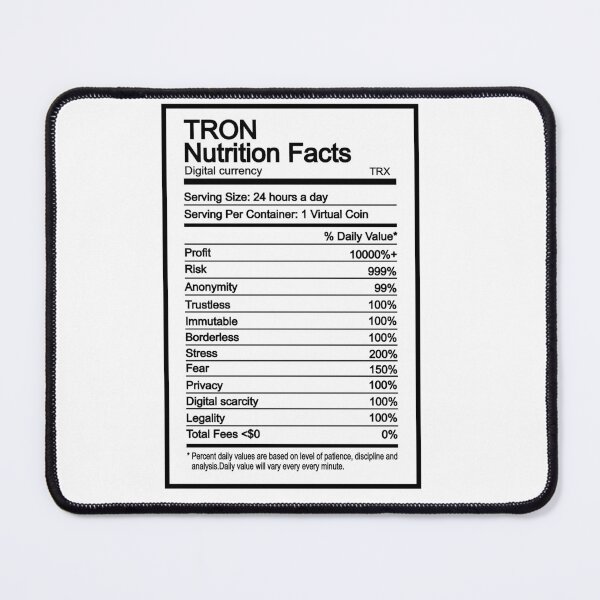 Item preview, Funny TRON Nutrition Facts designed and sold by JakubkoJunak.