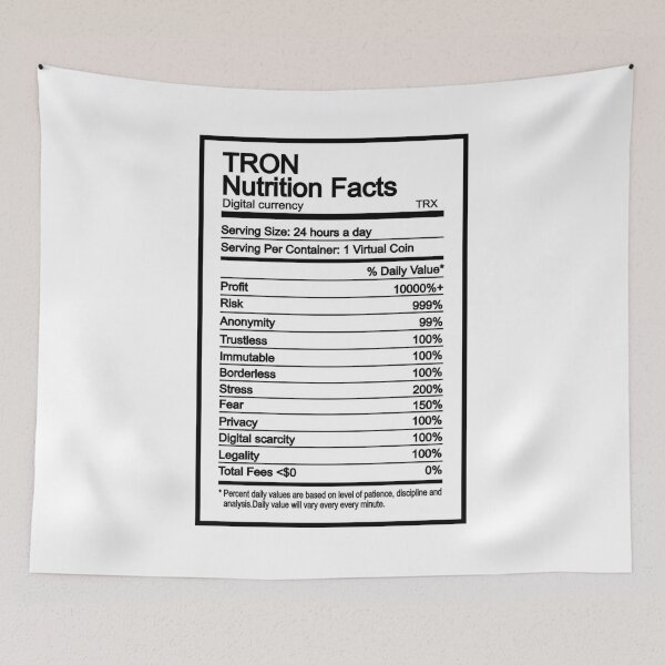 Item preview, Funny TRON Nutrition Facts designed and sold by JakubkoJunak.