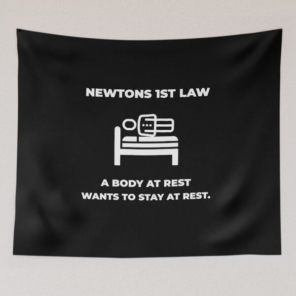 Item preview, Newtons 1st Law a Body At Rest Wants To Stay At Rest designed and sold by QM Designing.