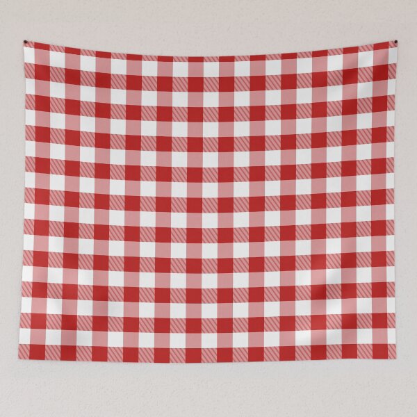 Item preview, Abstract plaid check pattern in shades of red color designed and sold by Victoria Riabov.