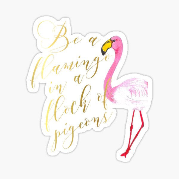 Flamingo Quote Stickers Redbubble