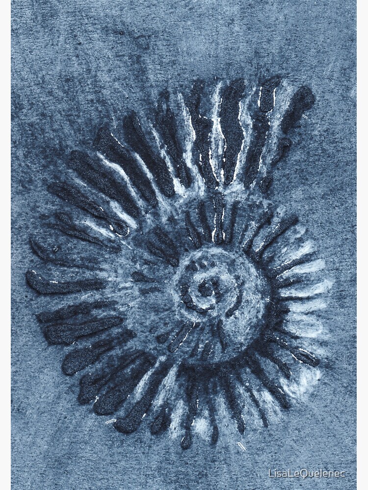 Thumbnail 3 of 3, Sticker, Just a trace - ammonite fossil designed and sold by LisaLeQuelenec.