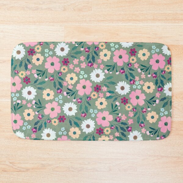 Item preview, Pink flowers Botanical Green Design designed and sold by NdesignTrend.